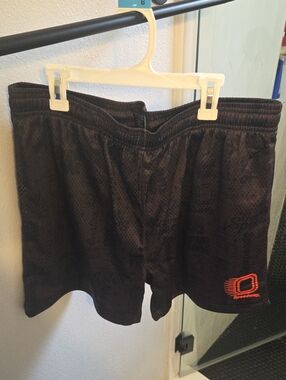 Speedway Black Men's Athletic Mesh Shorts